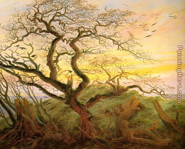 The Tree of Crows painting - Caspar David Friedrich The Tree of Crows art painting